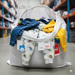 Брендовий дитячий сток оптом, Сток дитячого одягу на вагу чи лотами