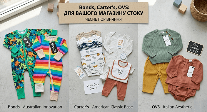 Різниця брендів дитячого одягу Bonds Carter’s OVS